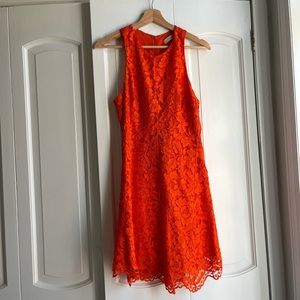 Sandro Orange Lace Dress, size 2